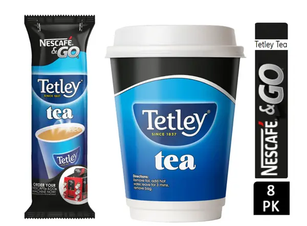 Nescafe and Go Tetley Tea 8's