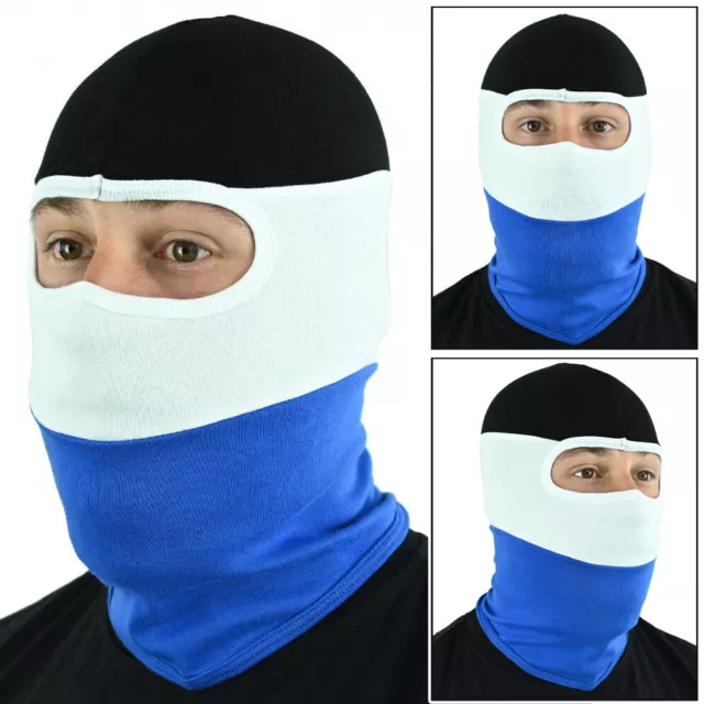 Sturmhaube Sturmmaske Balaclava Hooligans Ultras Weiß Blau Schwarz HSV Hamburg