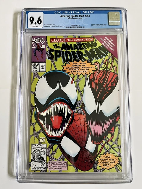 Amazing Spider-Man 363 CGC 9.6 Marvel 1992 Venom Carnage