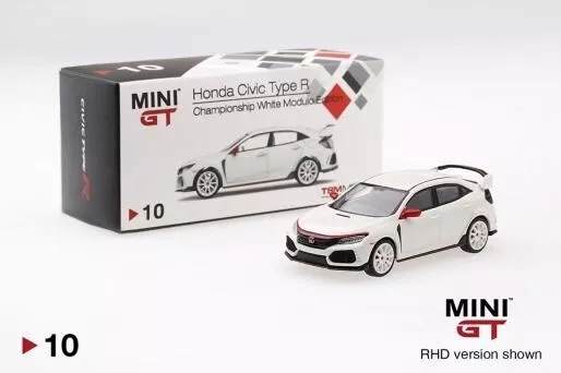 MINI GT 1/64 Honda Civic Type R (FK8) Championship White Modulo (LHD) MGT0010-L