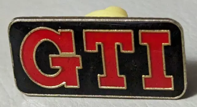 VW GTI lapel Pin Volkswagen 1" Golf Car Automobile Advertising RARE Vintage EUC