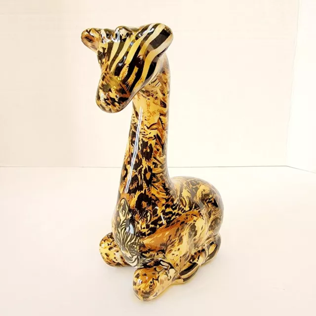 La Vie Safari Collection ~Giraffe Figurine ~Patchwork/ Decoupage ~Wild Animal