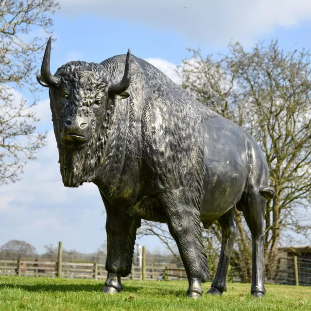 Large Bison Garden Sculpture