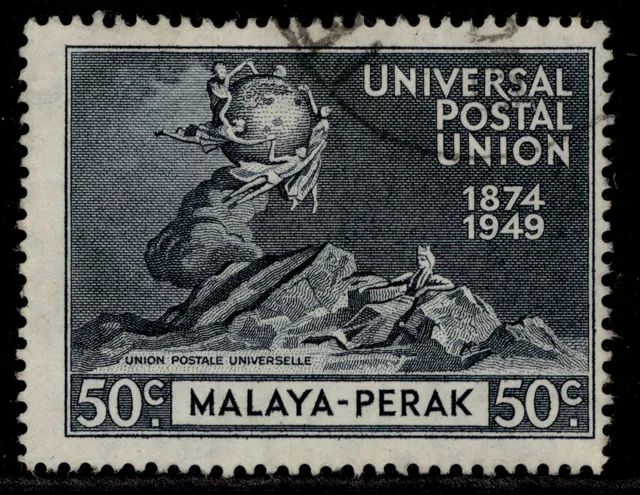 MALAYSIA - Perak GVI SG127, 50c blue-black, FINE USED.