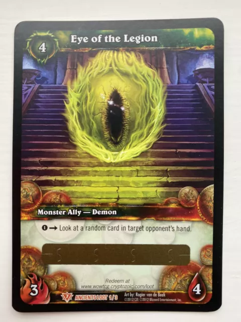 * Loot Card * Eye of the Legion * Unscratched * World of Warcraft TCG *