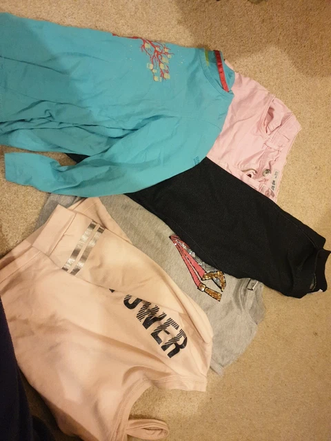 5 x girls Item Bundle 8-12 Years, 3 Tops, 1 Trousers,regatta M&s , Tu,1 shorts