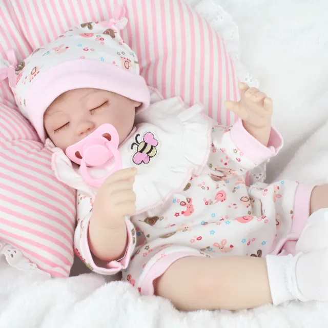 Handmade Realistic Reborn Baby Dolls Silicone Soft Vinyl Newborn Girl Doll Gift
