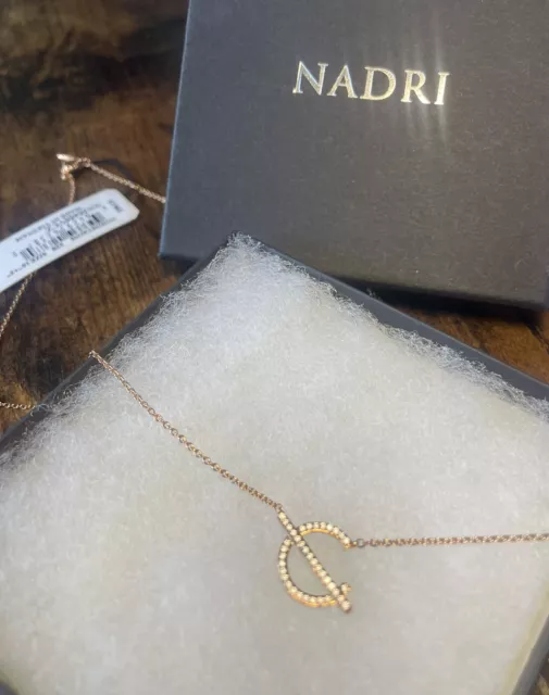 Nadri Neo Geo Cubic Zirconia Pave Pendant Necklace, NWT $60