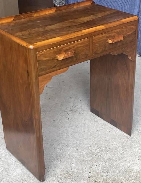 Superb  Small Walnut Art Deco Writing Desk Very Clean 2 Man Delivery