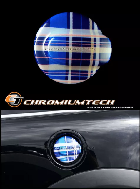 MK2 BMW MINI Cooper S/SD JCW GP R55 R56 Hatch BLUE Tartan Fuel Tank Cap Cover