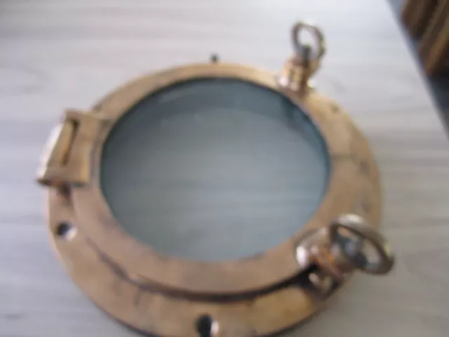 Vintage Brass Porthole Window Ship Old Nautical Marine Maritime Antique