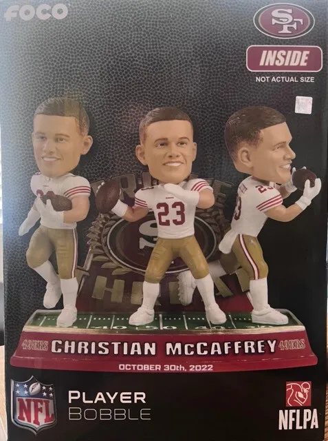 FOCO 49ers Christian McCaffrey Triple Threat Bobblehead LOW #67 of 222 SOLD OUT
