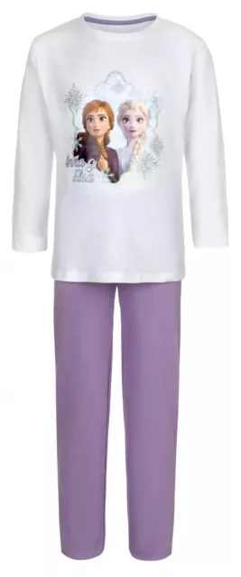 Disney Frozen Eiskönigin Elsa u. Anna Kinder Schlafanzug Pyjama Mädchen 110-128