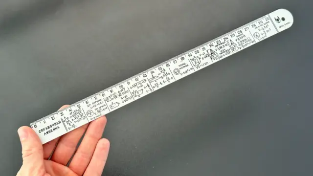 Vintage USSR Reference Ruler Formulas 30 cm Soviet RARE