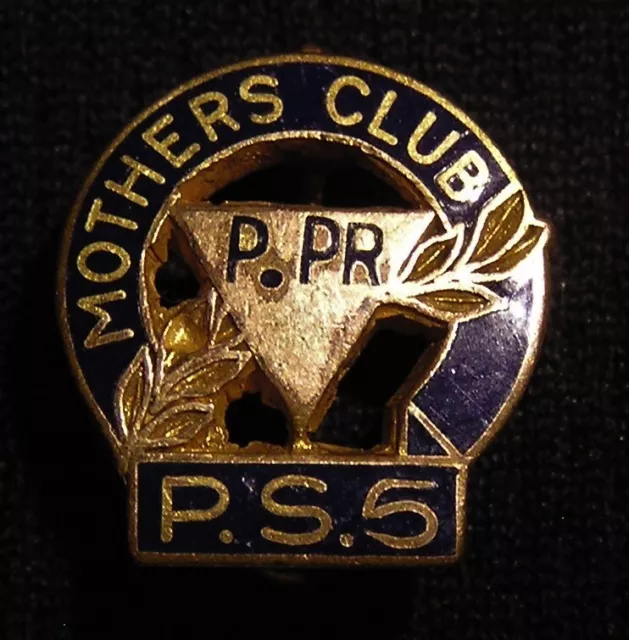 Vintage Nyc P.s. 5 Public School Mothers Club Lapel Pin - New York City