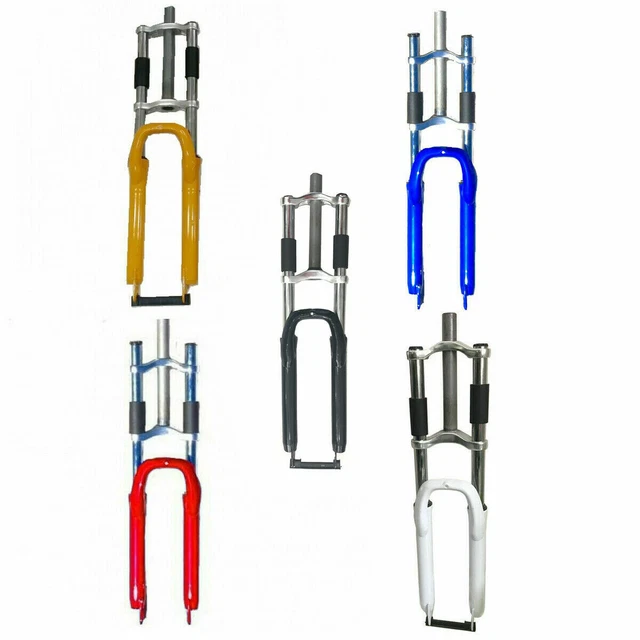 1-1/8" TRIPLE TREE Bicycle FORK Thread Less Disc 26" X 4.0 FAT TIRES Chrome | UK