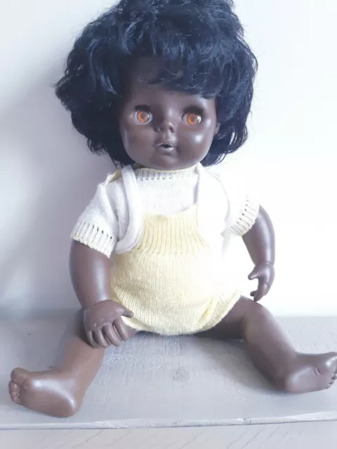 RAYNAL made in France poupée Tinnie de couleur noire 38 cm