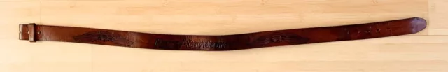 Genuine Harley Davidson vintage stamped Leather Belt 32 - 34” very good conditio