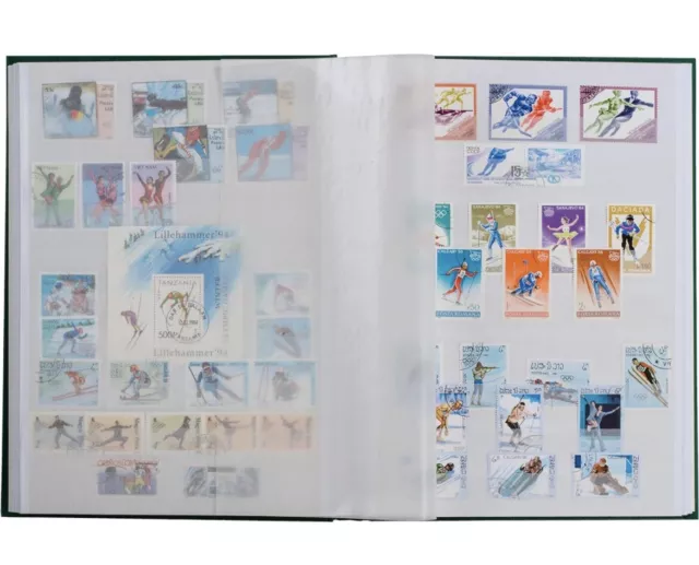 (C) Lighthouse Stockbook A4, 64 white pages,non-padded cover, black