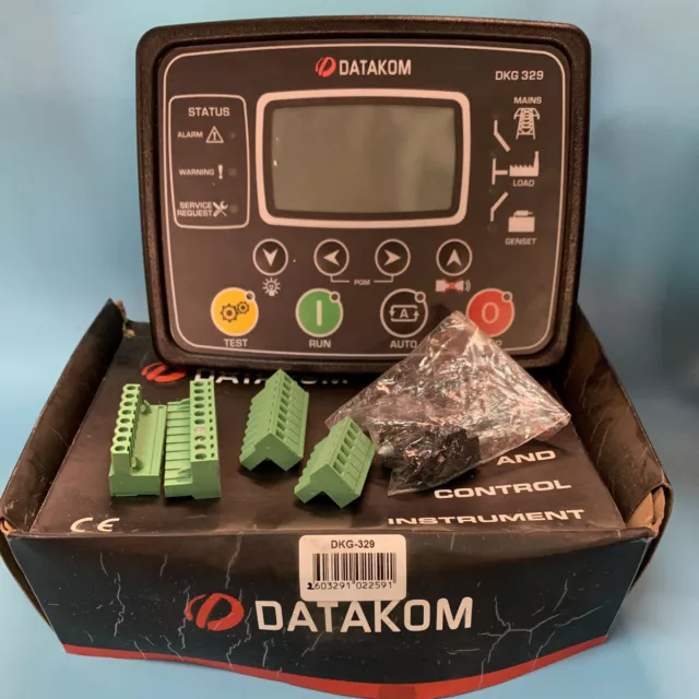Datakom Dkg-329 Generator/Mains Automatic Transfer Switch Control Panel/Ats New