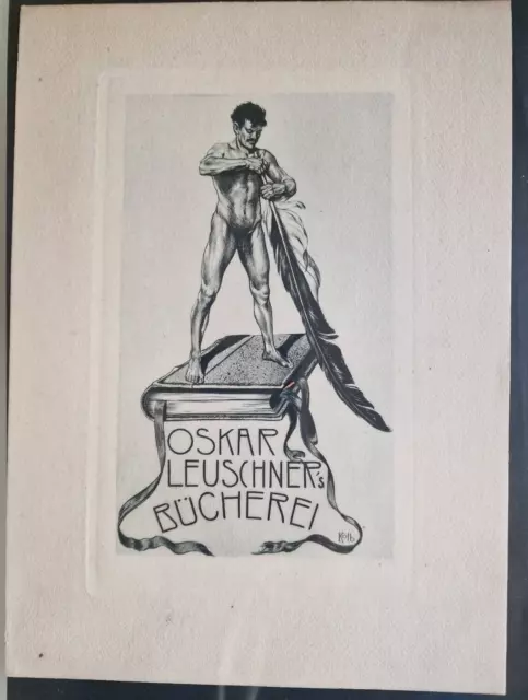 KOLB ALOIS. Ex libris Oskar Leuschner Bucherei. Helio 181 x 108