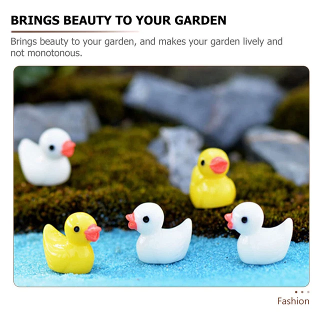 50 Pcs Miniature Toys Resin Duck Charms Artificial Duck Terrarium Decor Fairy 2