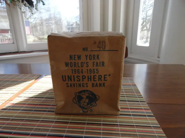 Antique Rare Sealed New York World's Fair 1964 -1965 Souvenir Bank #40 Unisphere