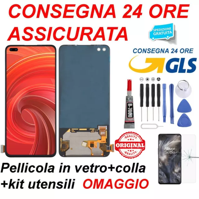 Display Lcd Originale Oppo Realme X50 Pro / Nord 5G Nero  Schermo Touch Screen