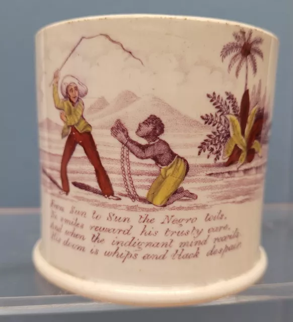 Miniature Anti Slavery Early Ceramic Nursery Mug Cup C1825 Historical Interest