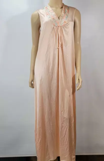 Vanity Fair Peach Babydoll Nightgown Lingerie Pajamas Sz Small Vintage Women's