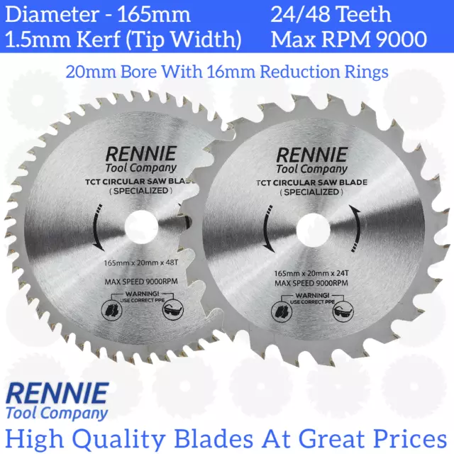 165MM CORDLESS CIRCULAR Saw Blades for DeWalt DSS610 DSS611