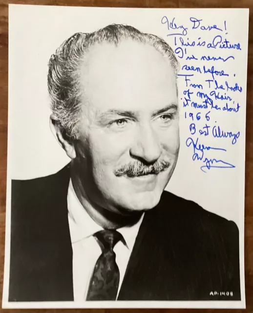 Keenan Wynn signed 8x10" scarce 1965 photo with nice inscription