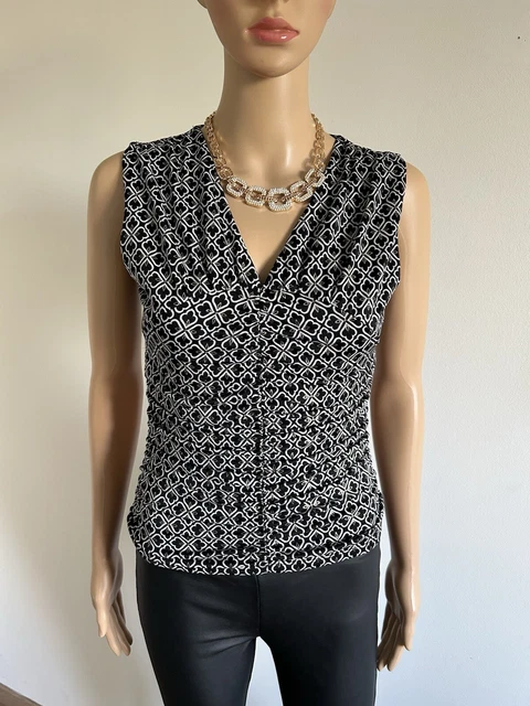 Stradivarius - Top sans manches - Imprimé noir