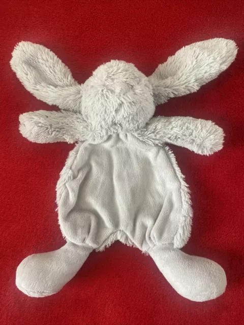 🇫🇷 Doudou Plat Lapin Gris Clair Fourrure Bouchara Eurodif Ttbe
