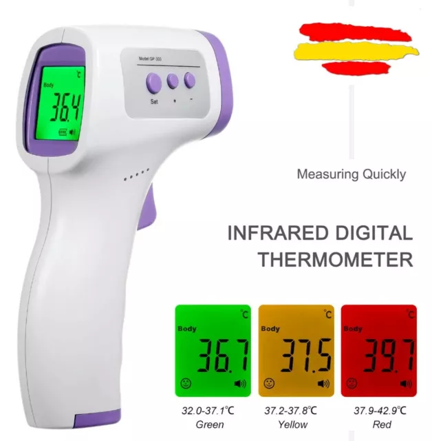 Termometro Infrarrojo de Pistola Sin Contacto Termómetro Fiebre Digital Laser CE