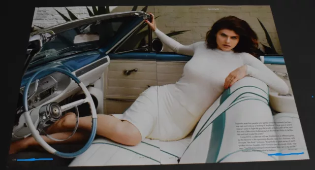 2014 Print Ad Sexy Heels Long Legs Fashion Lady Brunette Alexandra Daddario Art