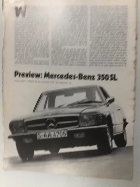 MBArt36 Article 1971 Mercedes Benz 350SL July 1971 5 page