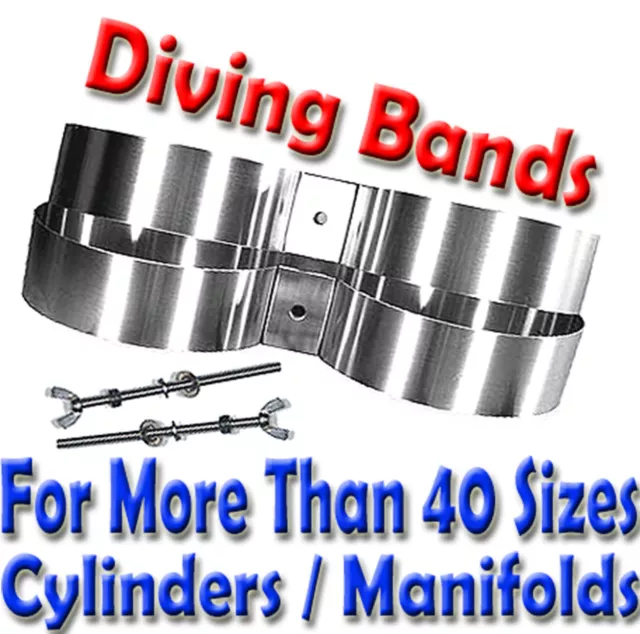 STAINLESS STEEL A2 GRADE Scuba Diving Twin Cylinder Band scuba Tank Bands