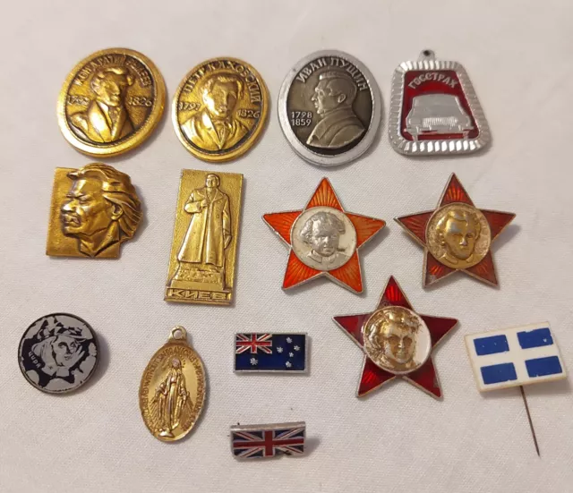 Mixed Russian Pin Badges People Interest A