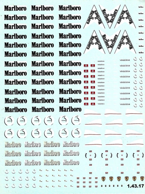 Décalcomanies / Stickers Déco Pour Stand Ferrari 1/43 - Occasion, Pour Collectionneurs