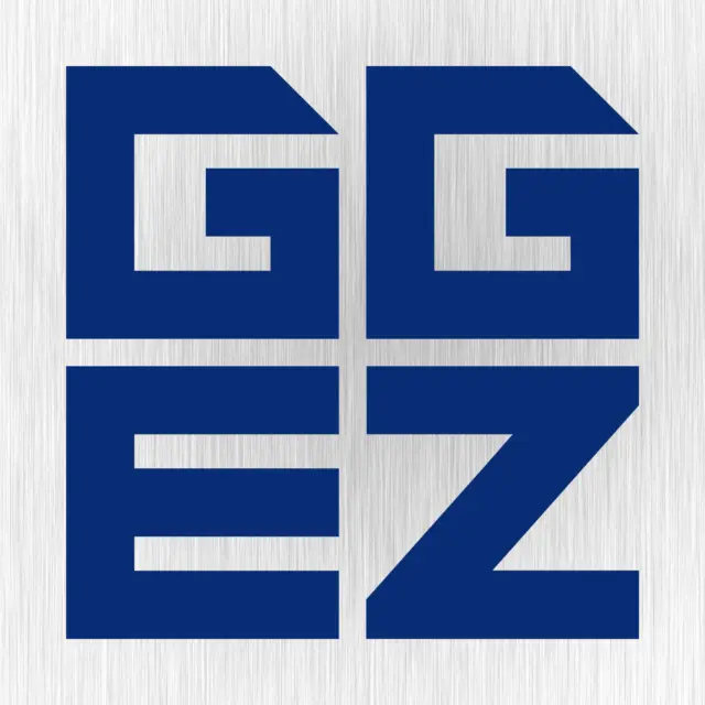 Gg Ez Gamer Gaming Buona Gioco Geek Easy Auto Blu Vinile Decalcomania Adesivo
