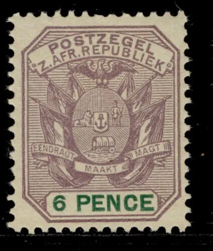 SOUTH AFRICA/TRANSVAAL 1896-97 SG222 QV 6d. LILAC AND GREEN  -  MNH