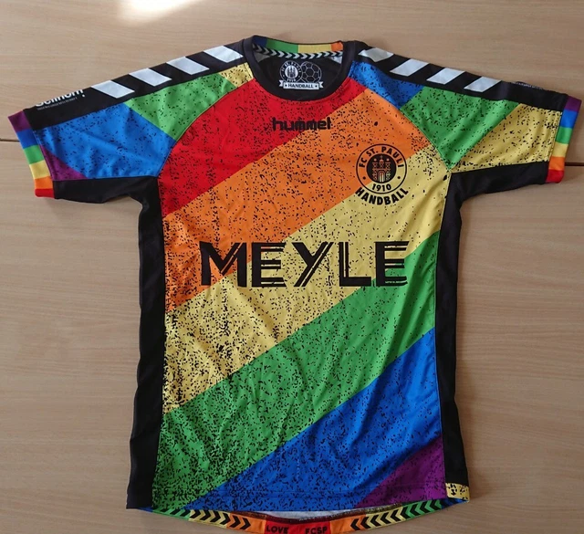 Fc St. Pauli Trikot Hummel Regenbogen Gr. M / L - neuwertig