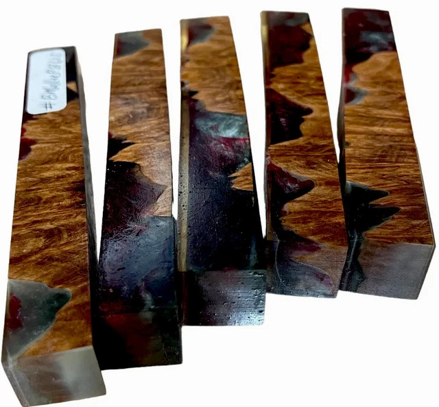 Lápices Híbridos Estabilizados Marrón Mallee Burl, Manijas De Herramientas, Artesanías#Bm61I