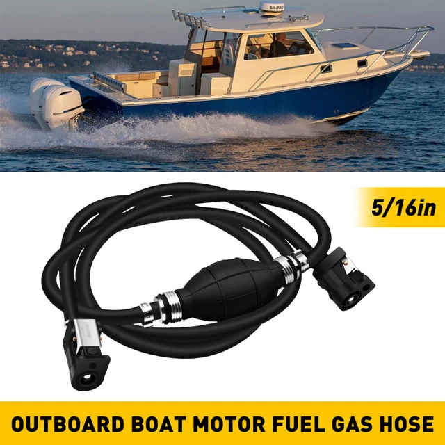 5/16" Fuel Gas Hose Line Assembly with Primer Bulb Marine Outboard Boat Motor ED