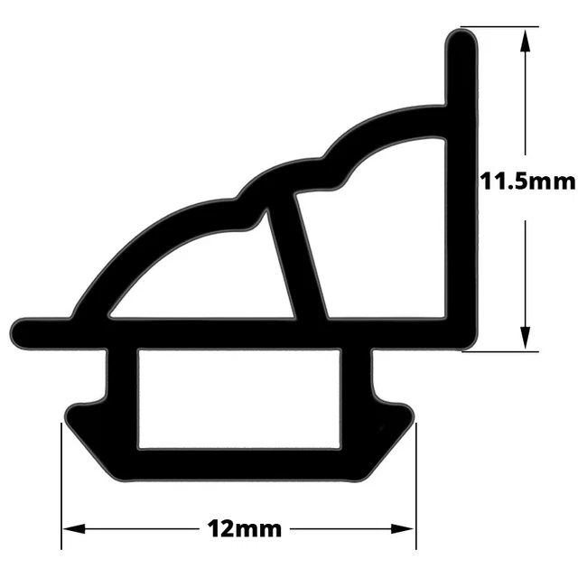 SMART BIFOLD DOOR Gasket Seal BiFolding Rubber Black AE272 (PER METRE