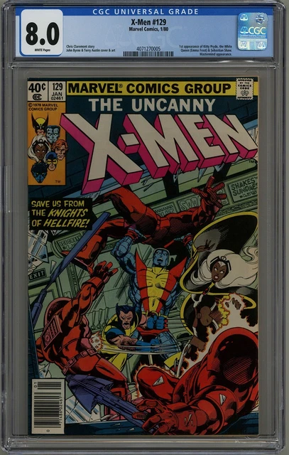 X-Men #129 Cgc 8.0 1St Kitty Pryde! White Pages Marvel 1980