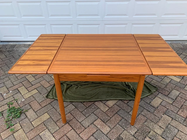 VTG Danish Mid Century Danish Modern Design Teak Extension Dining Table CLEAN!