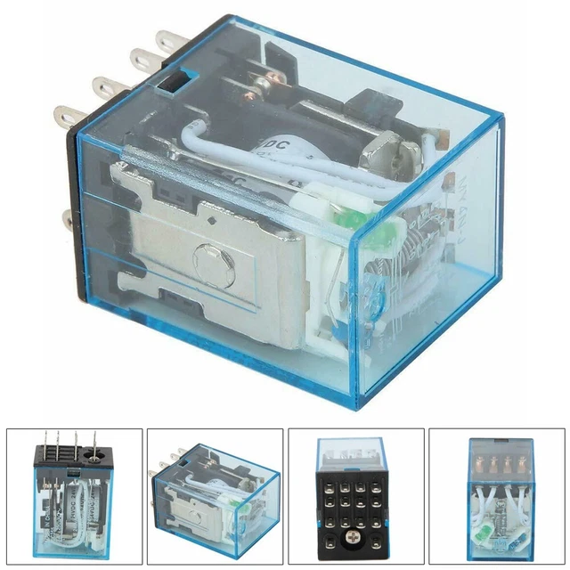 Power Electromagnetic Relay 14pin 4NO + 4NC MY4N-J 5A 24VDC 35*21.5*27mm No-Pins