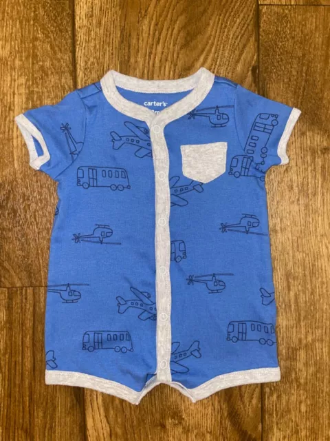 Carters Baby Boy Romper 3 Months Outfit One Piece Clothes Airplane Helicopter
